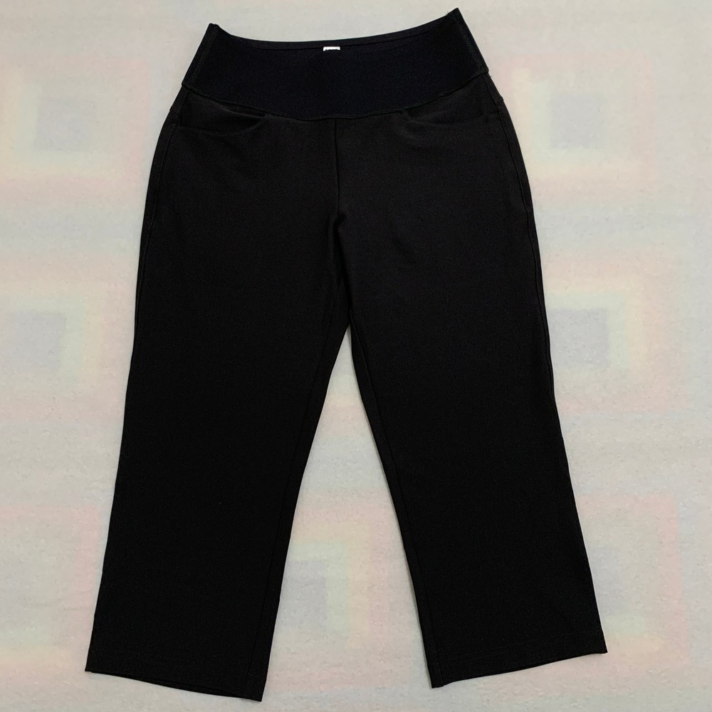 PUMA Capri Golf Pants Women's XS Black Pull On Mid Rise Cropped Stretch Athletic